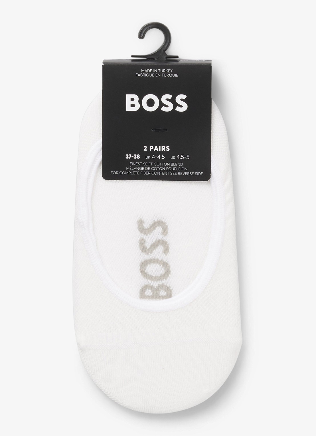 BOSS Sokken met logo in 2-pack - voorkant 2 gebroken wit