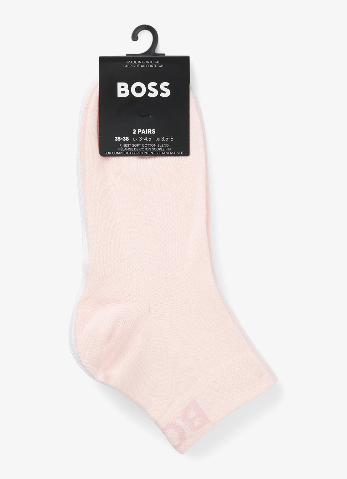 BOSS Sokken met logo in 2-pack - voorkant 3 light/pastel pink-681 / roze