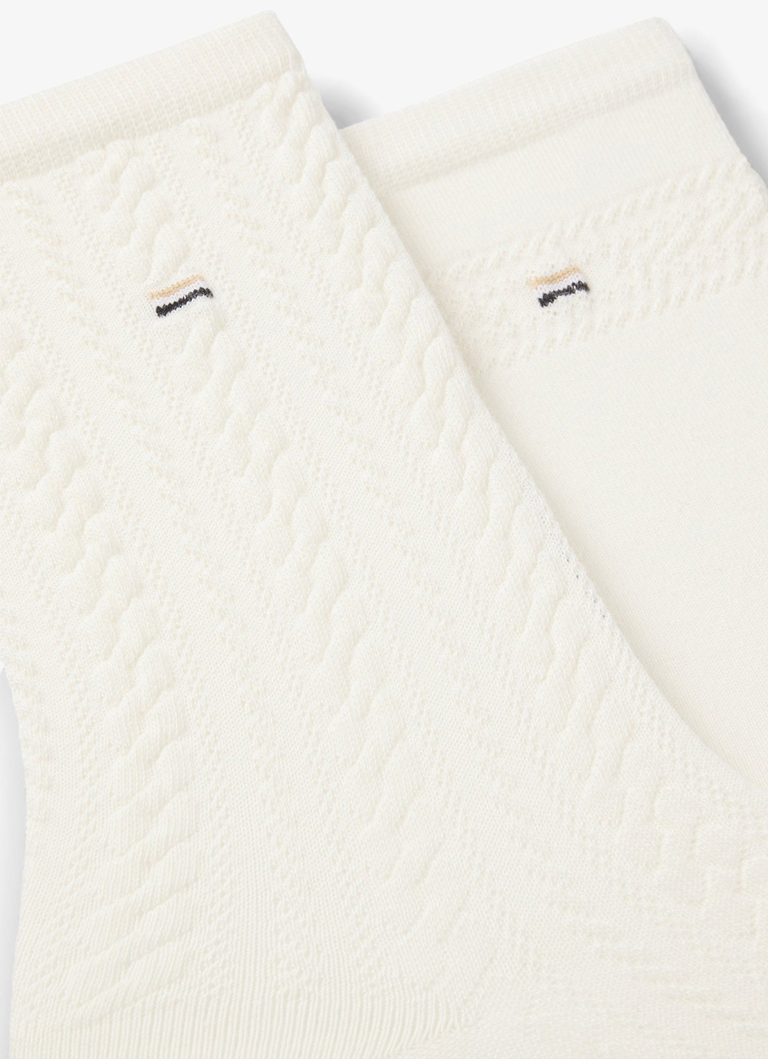 BOSS Sokken met logo in 2-pack - detail gebroken wit