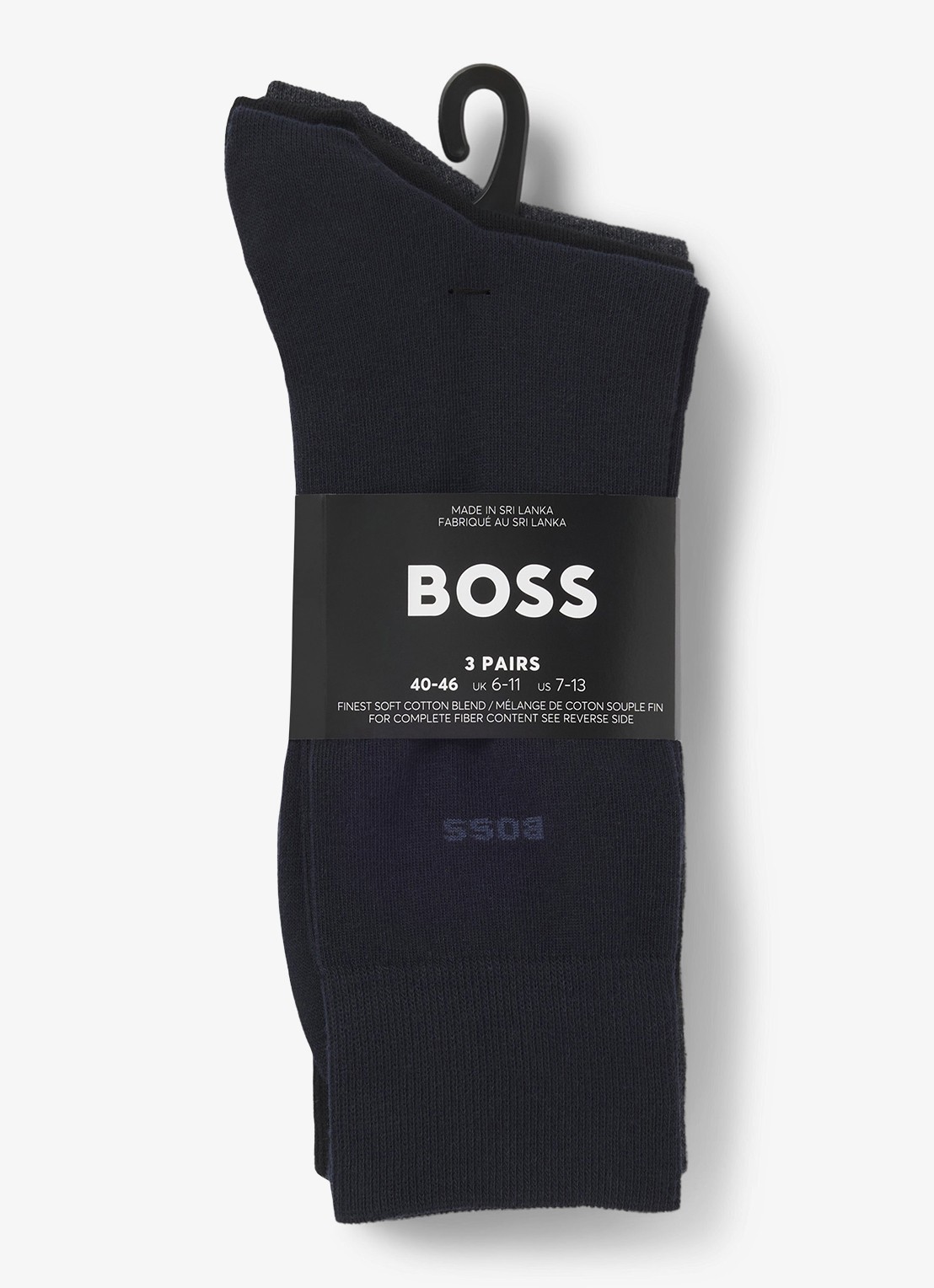 BOSS Sokken met logo in 3-pack - detail 3 diepzwart