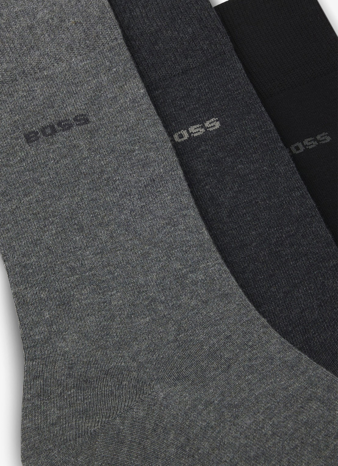 BOSS Sokken met logo in 3-pack - detail 2 donkergrijs