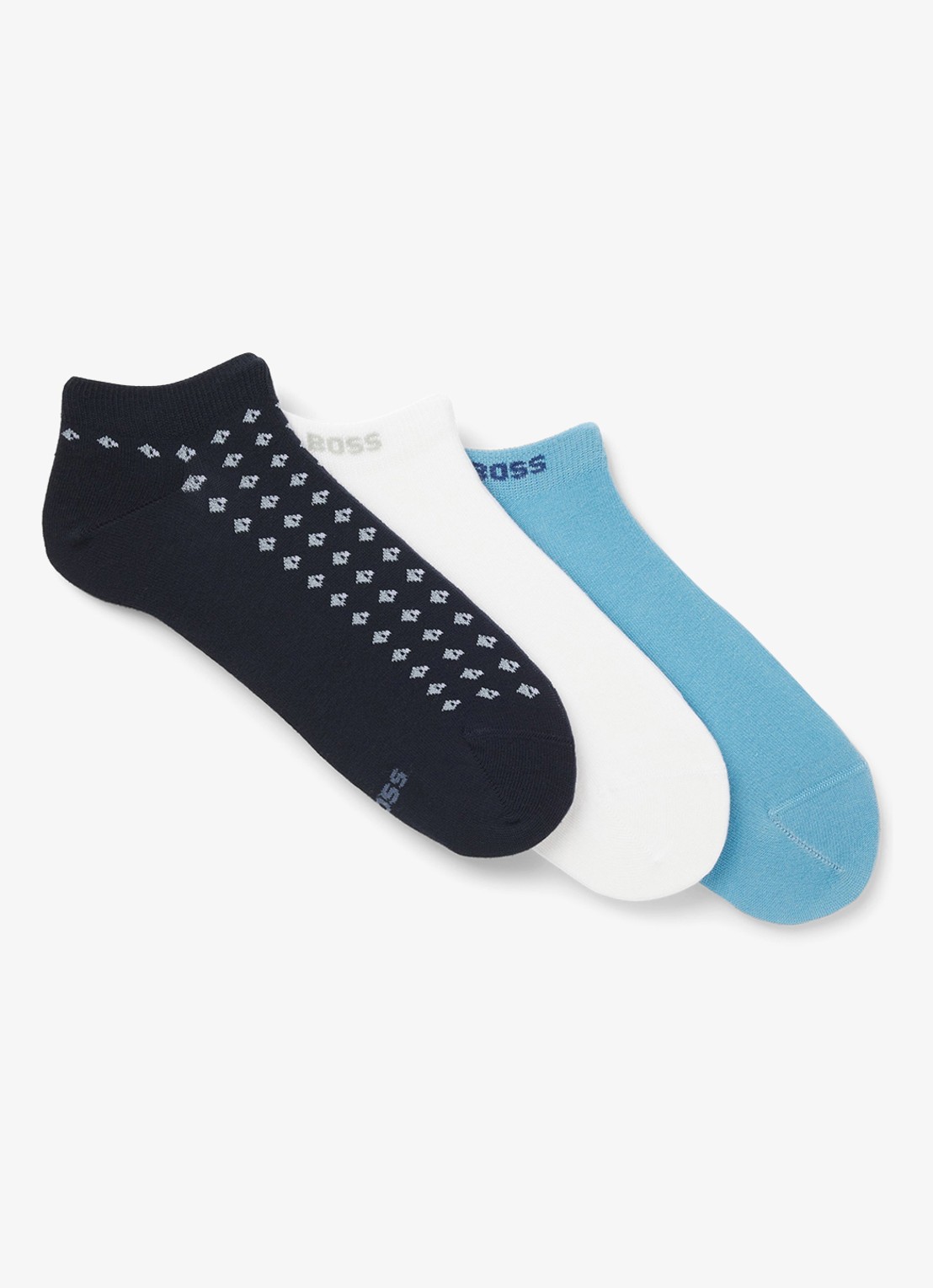 BOSS Sokken met logo in 3-pack - voorkant multicolor