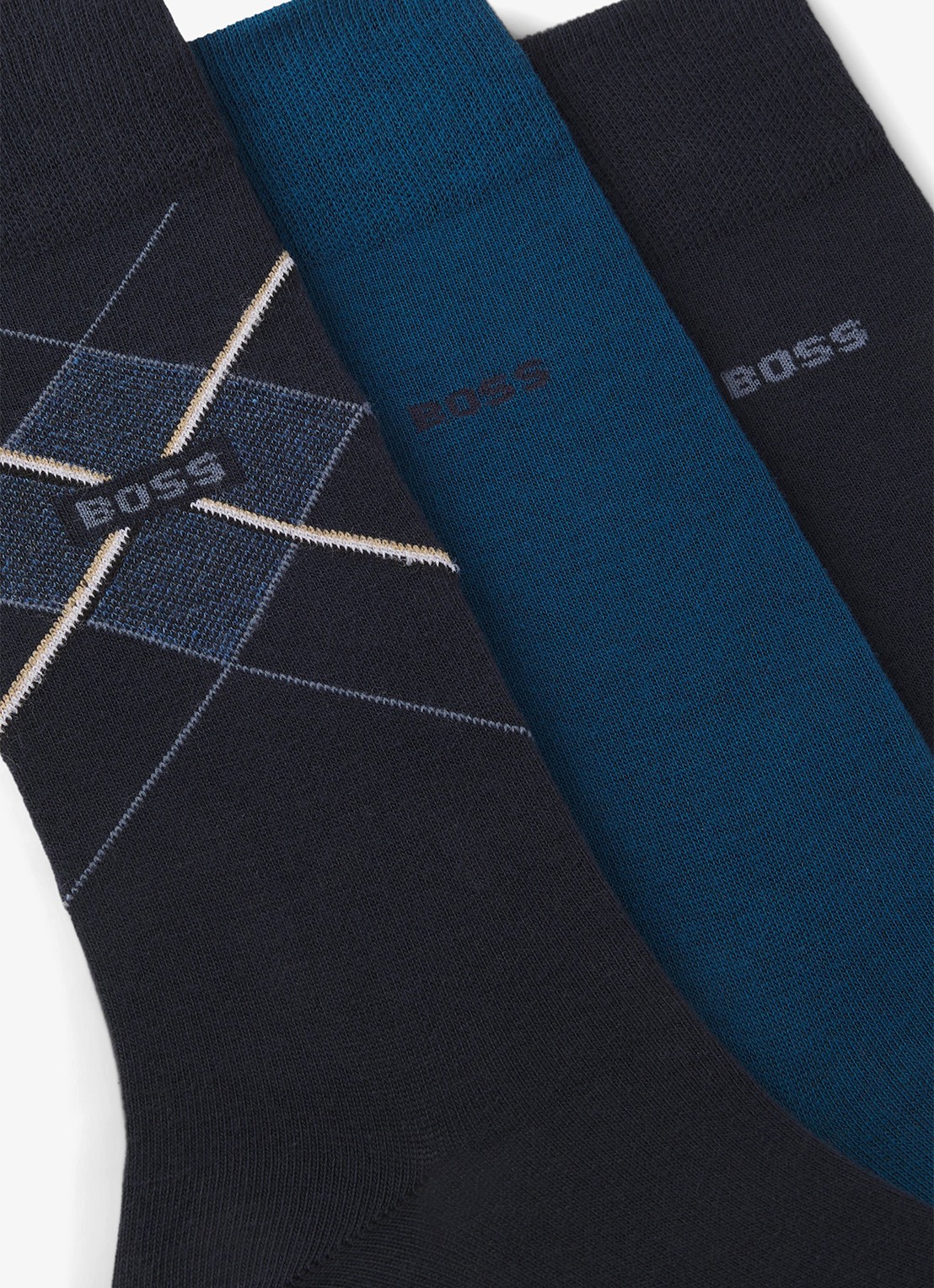 BOSS Sokken met logo in 3-pack - voorkant 2 open miscellaneous-961 / multicolor