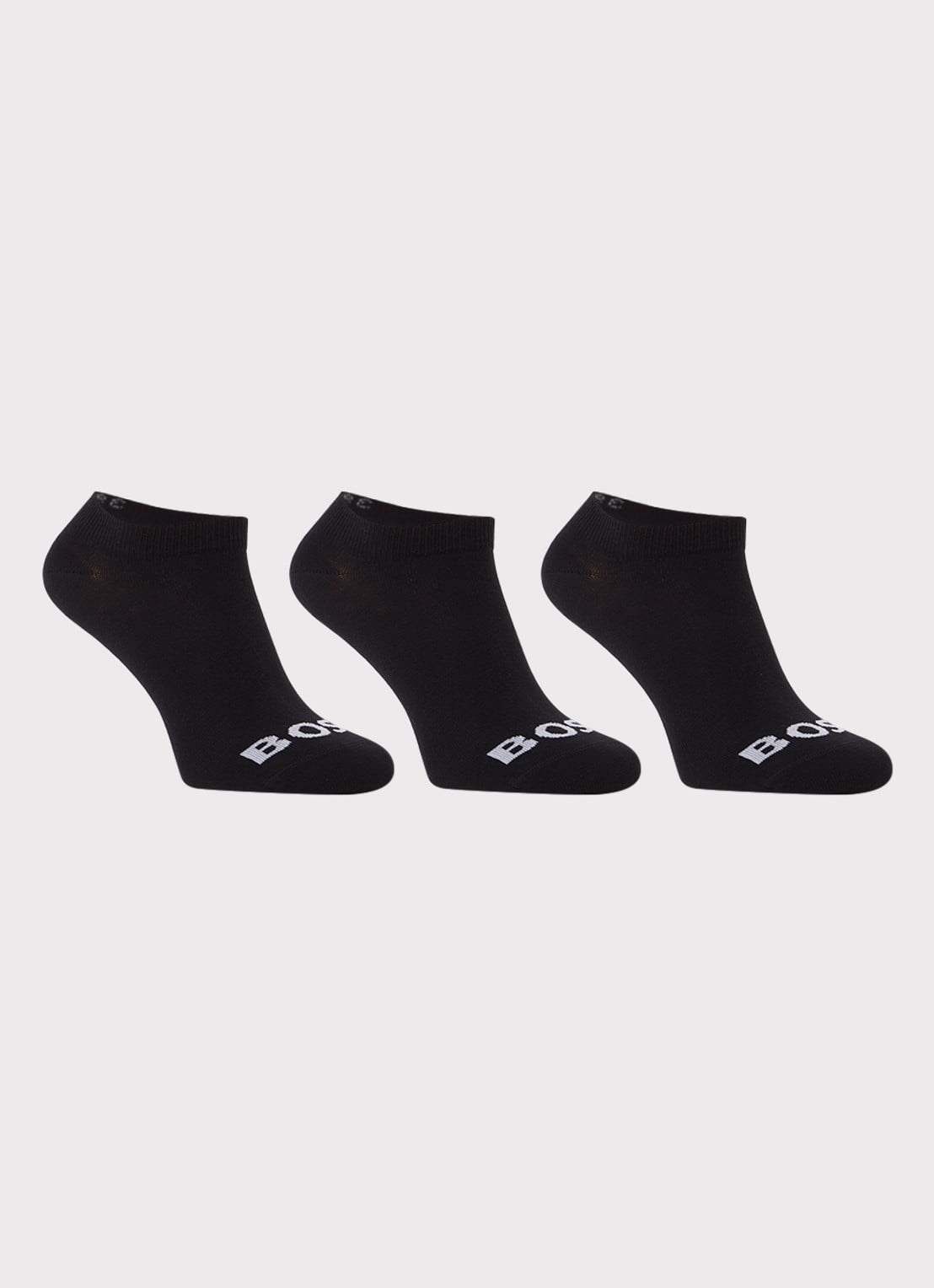 BOSS Sokken met logo in 3-pack - voorkant 2 zwart