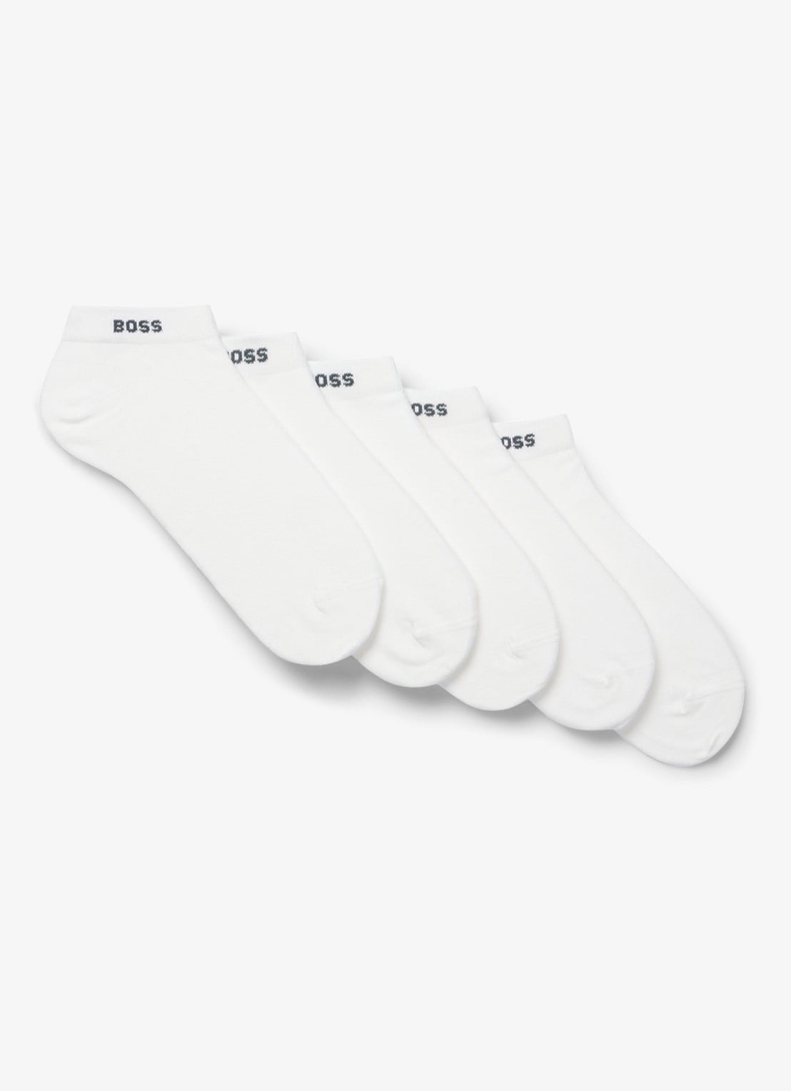 BOSS Sokken met logo in 5-pack - voorkant wit