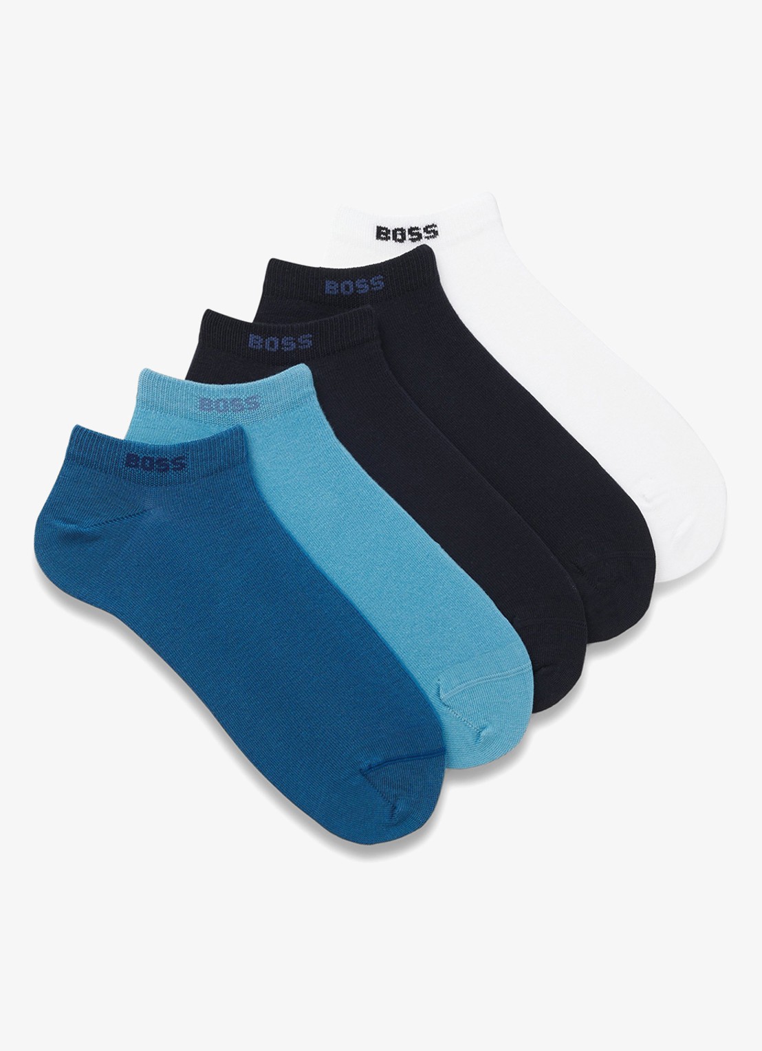 BOSS Sokken met logo in 5-pack - voorkant bright blue-439 / blauw