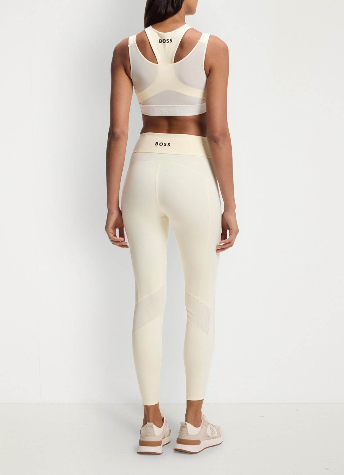 BOSS Sport bh met mesh - achterkant 2 creme