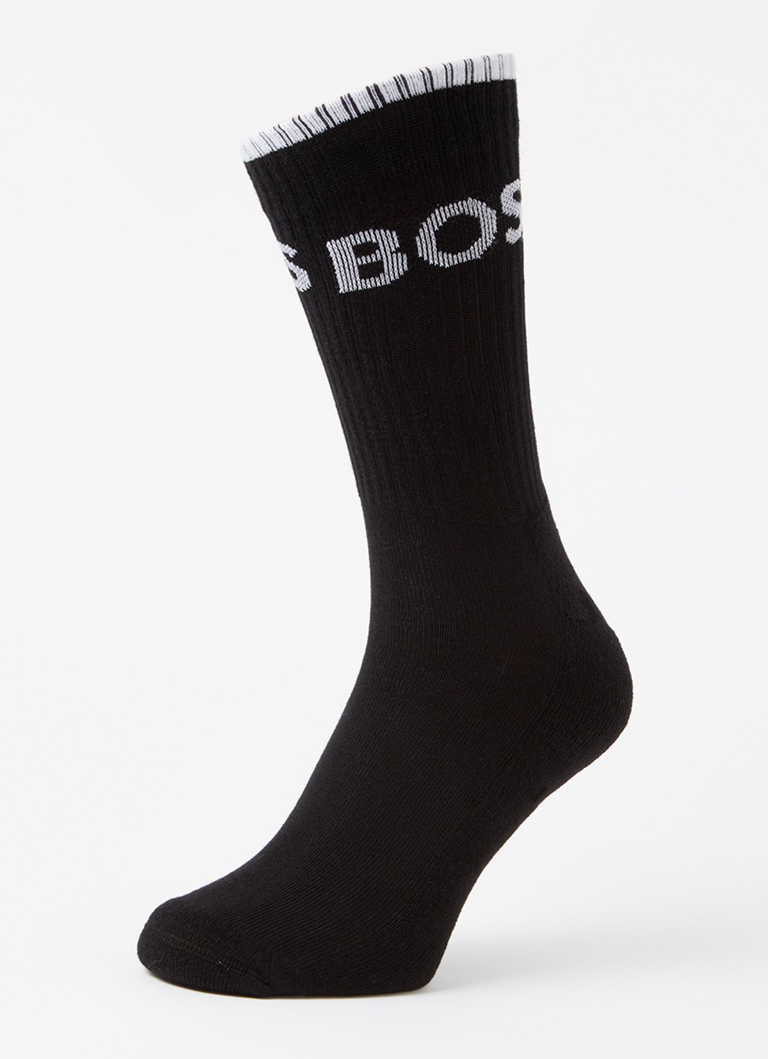 BOSS Sportsokken met logo in 6-pack - detail zwart