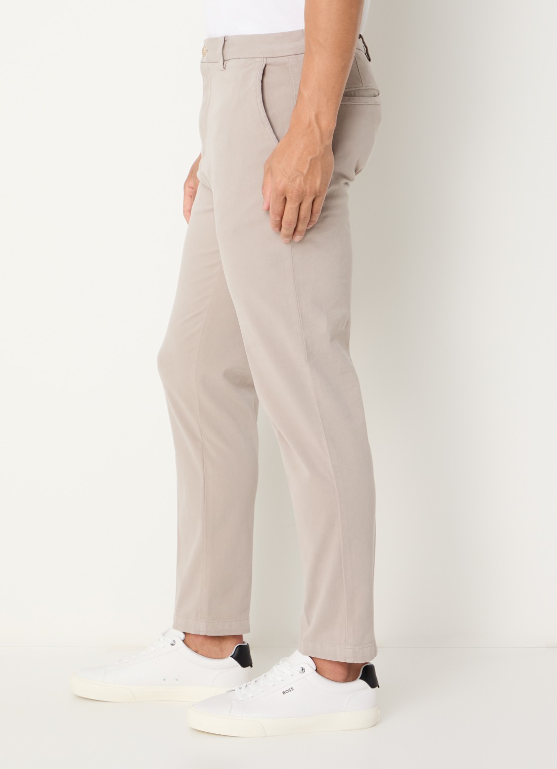 BOSS Straight fit chino met stretch - detail 5 open beige-294 / beige