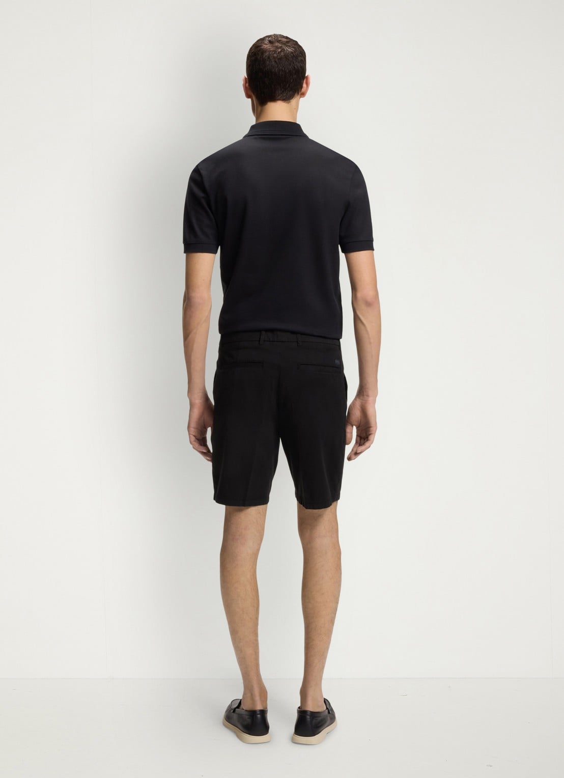BOSS Straight fit korte broek met steekzakken - achterkant zwart