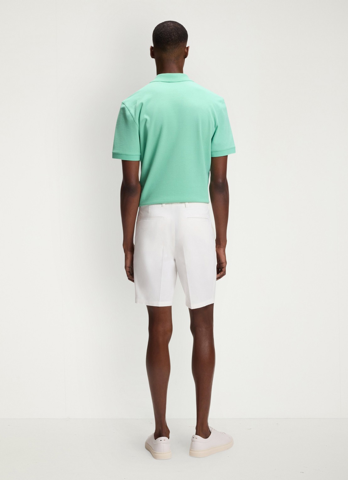 BOSS Straight fit korte broek met steekzakken - achterkant 3 wit
