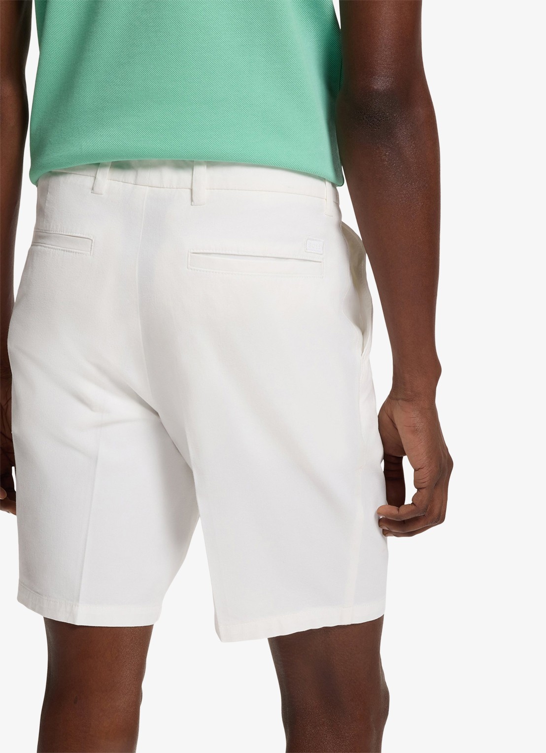 BOSS Straight fit korte broek met steekzakken - detail 5 wit