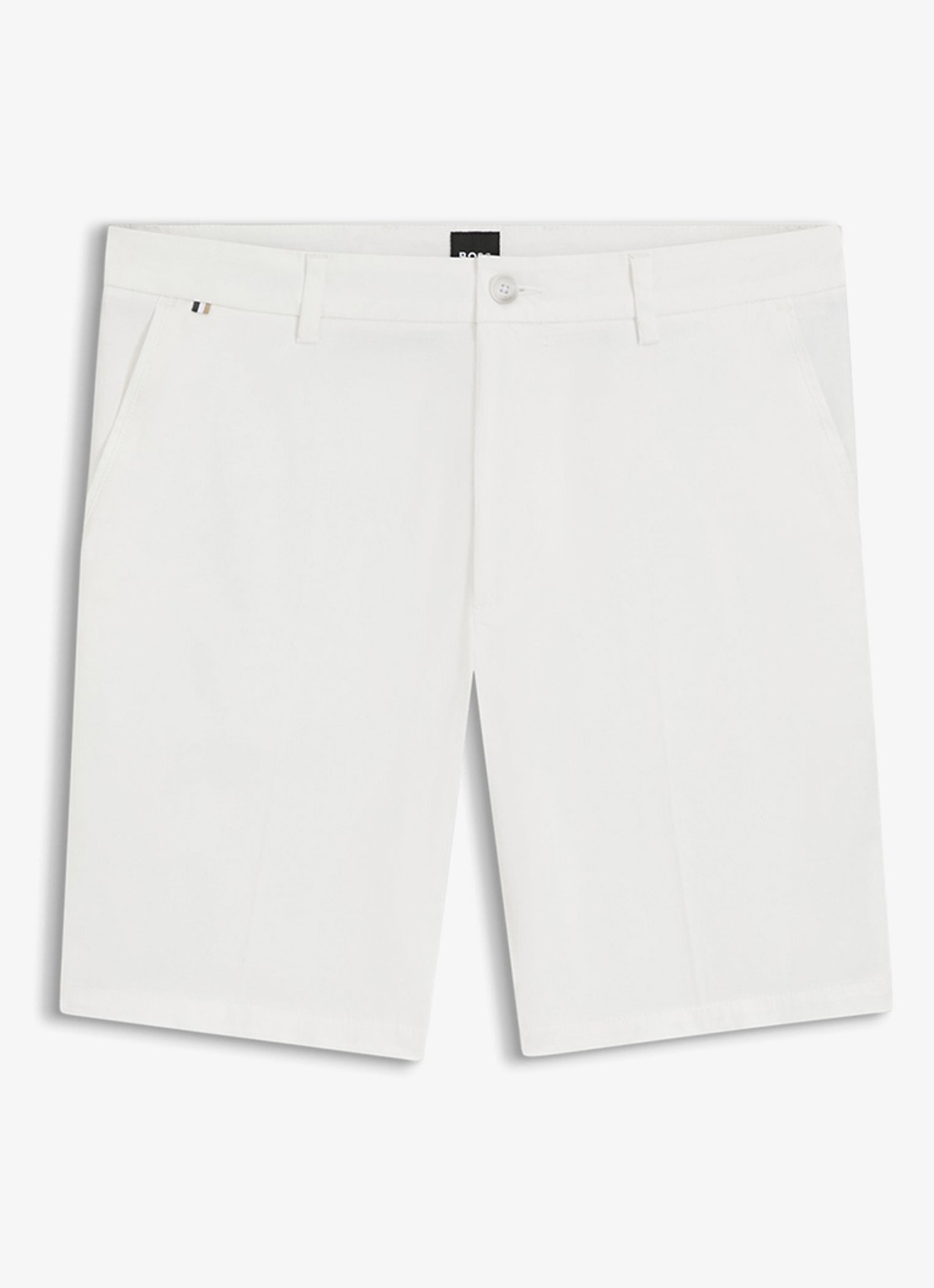 BOSS Straight fit korte broek met steekzakken - voorkant wit