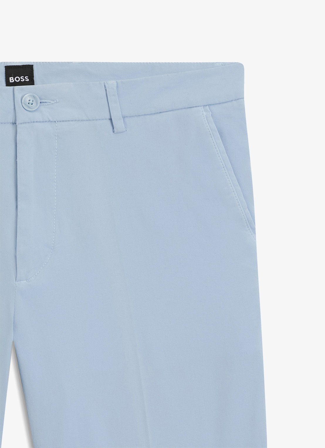 BOSS Straight fit korte broek met steekzakken - detail 8 lichtblauw