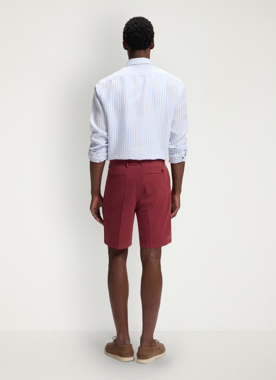 BOSS Straight fit korte broek met steekzakken - achterkant 6 rood