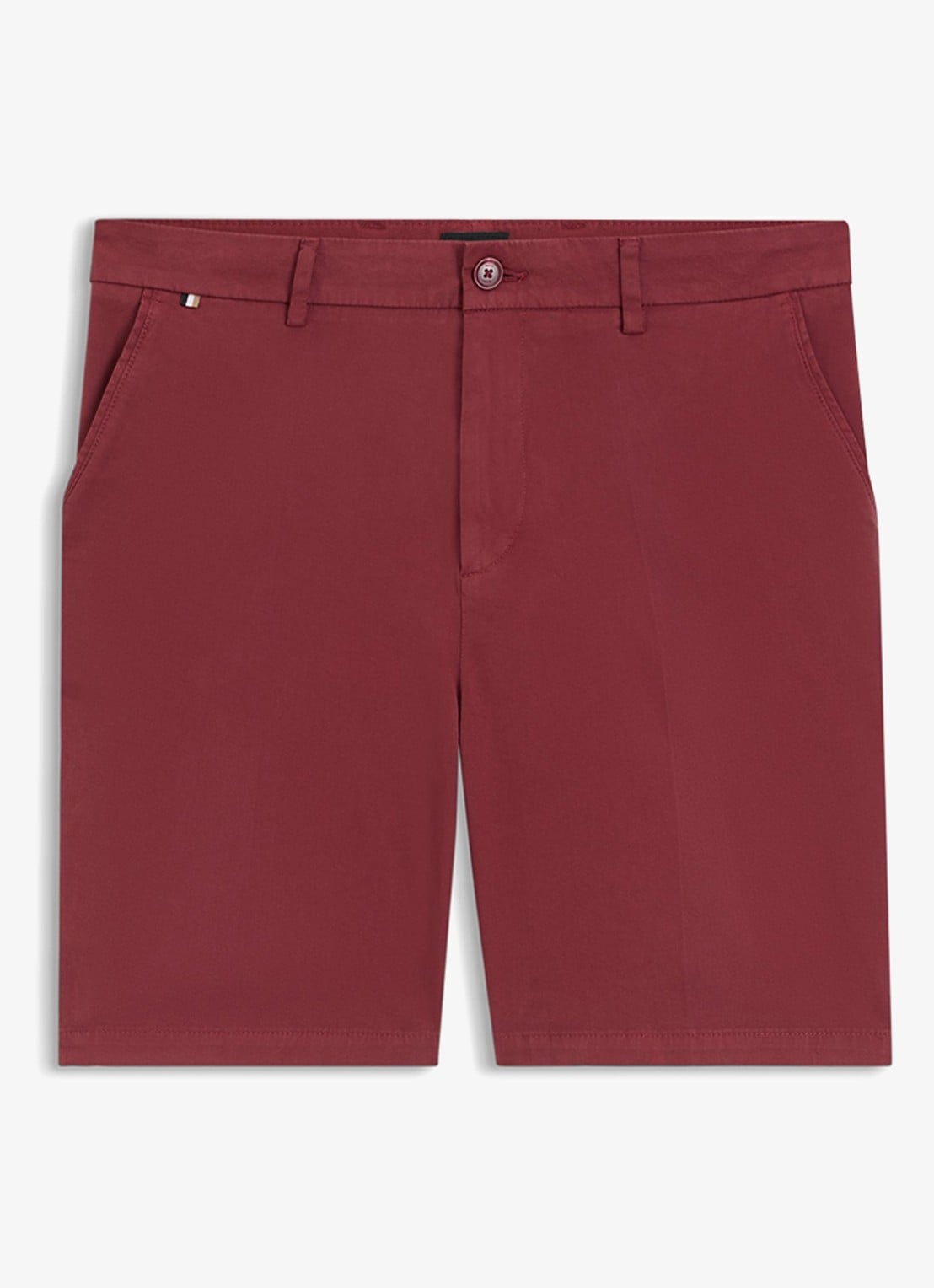 BOSS Straight fit korte broek met steekzakken - voorkant 4 rood
