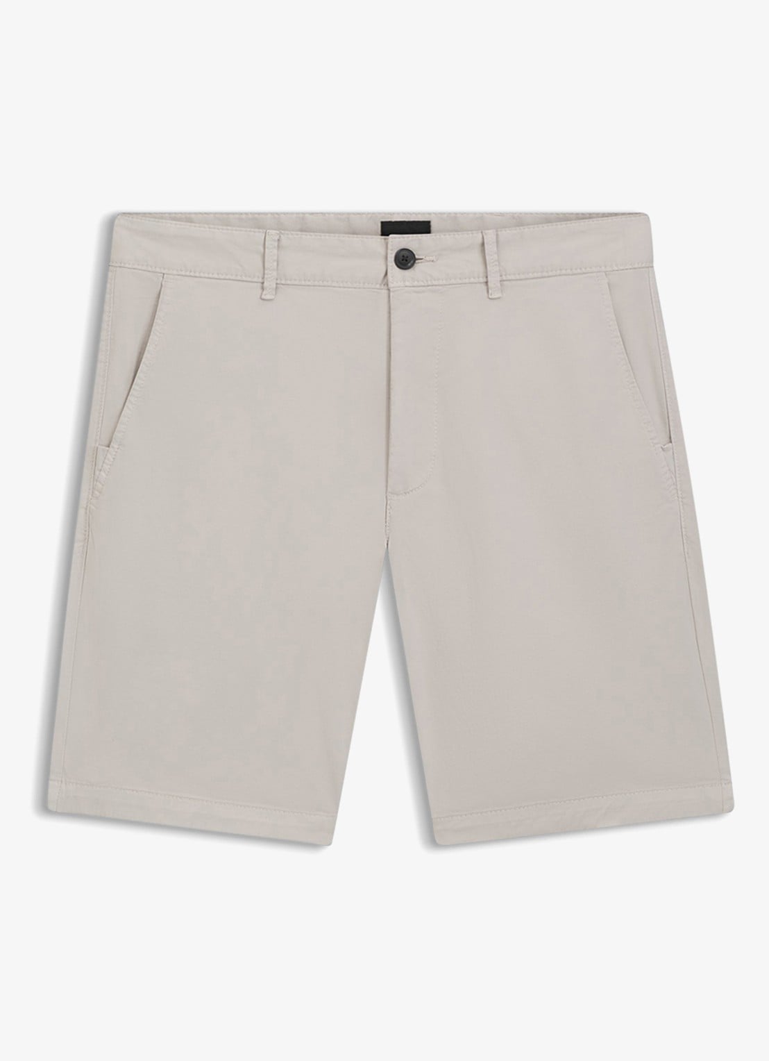 BOSS Straight fit korte chino met steekzakken - voorkant 5 open grey-070 / grijs