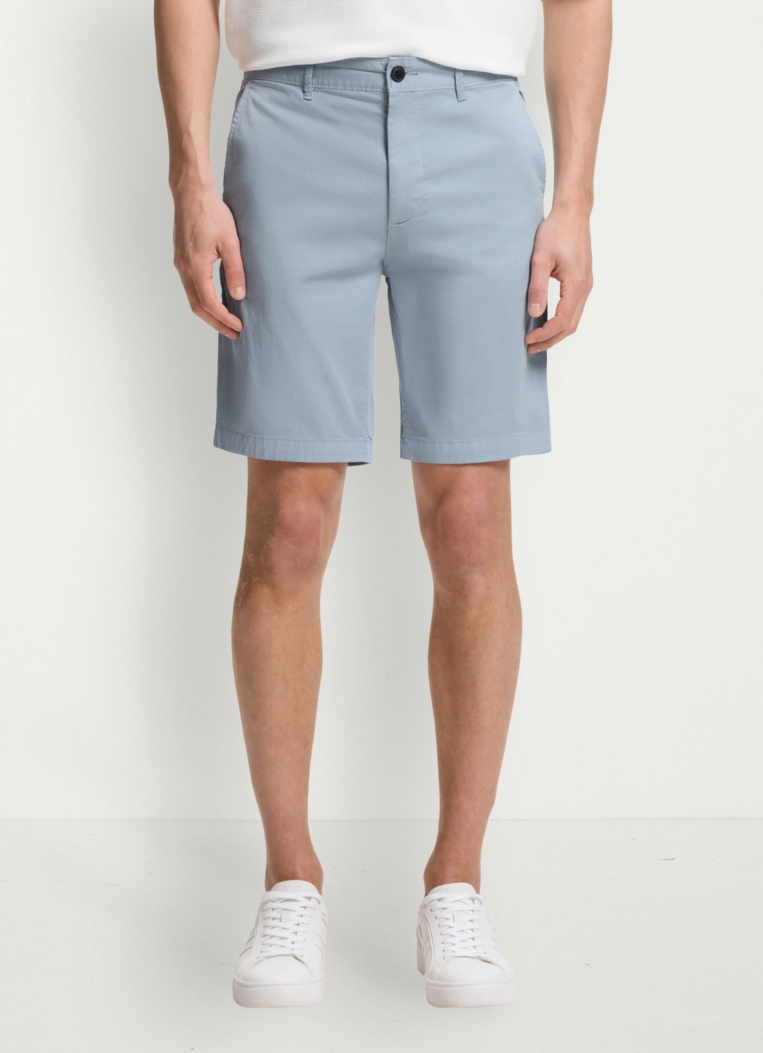 BOSS Straight fit korte chino met steekzakken - detail 4 light/pastel blue-458 / blauw