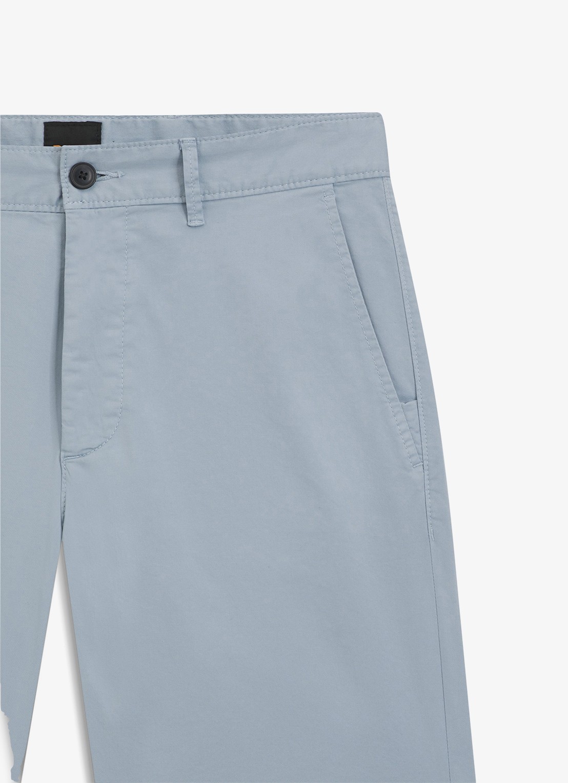 BOSS Straight fit korte chino met steekzakken - detail 6 light/pastel blue-458 / blauw