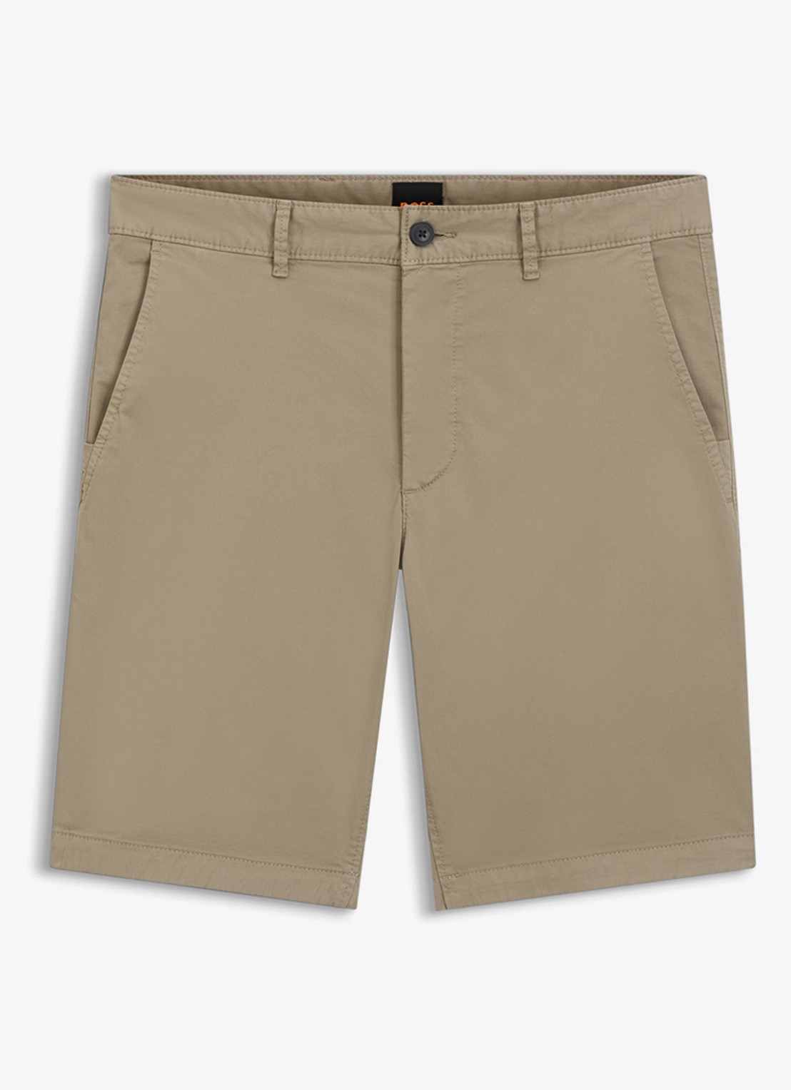 BOSS Straight fit korte chino met steekzakken - voorkant light/pastel brown-239 / bruin
