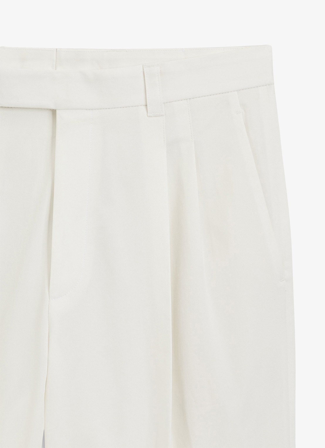 BOSS Straight fit pantalon in katoenblend - detail 4 wit