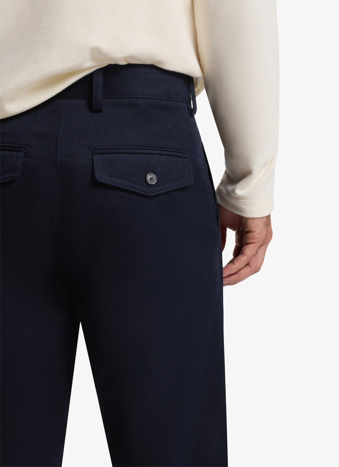 BOSS Straight fit pantalon met steekzakken - detail 4 blauw