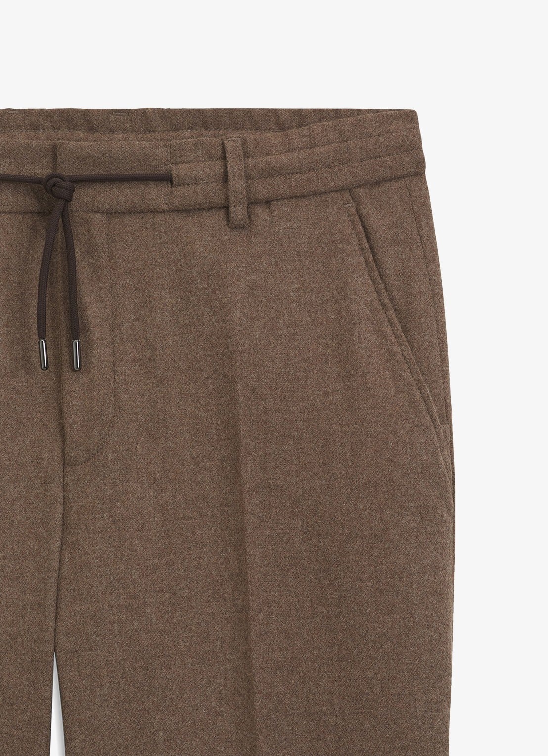 BOSS Straight fit pantalon met steekzakken - detail open brown-240 / bruin