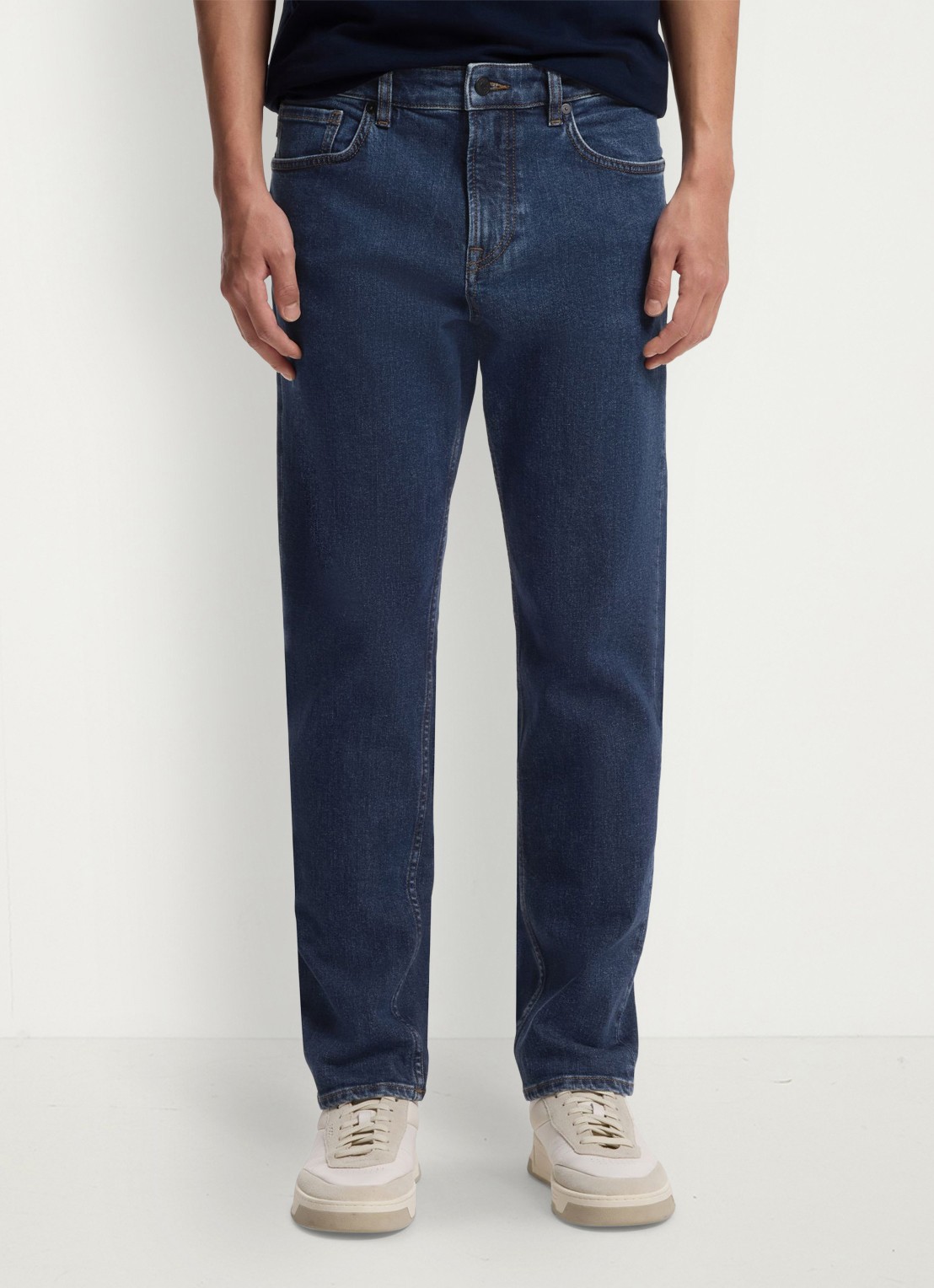 BOSS Straight leg jeans met steekzakken - detail 4 donkerblauw