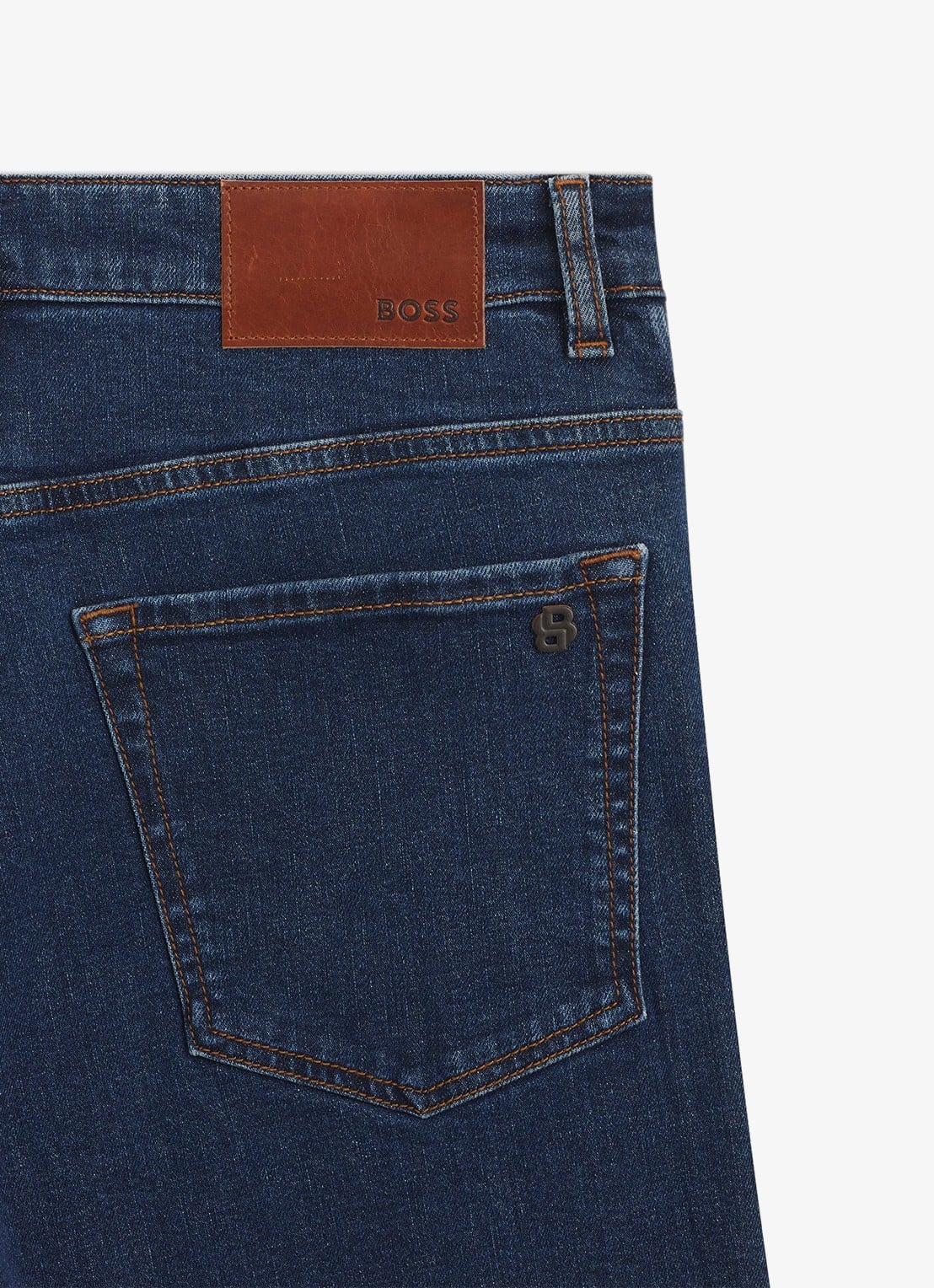 BOSS Straight leg jeans met steekzakken - detail 6 donkerblauw