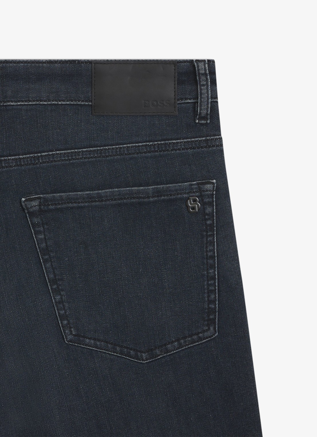 BOSS Straight leg jeans met steekzakken - detail 6 donkerblauw