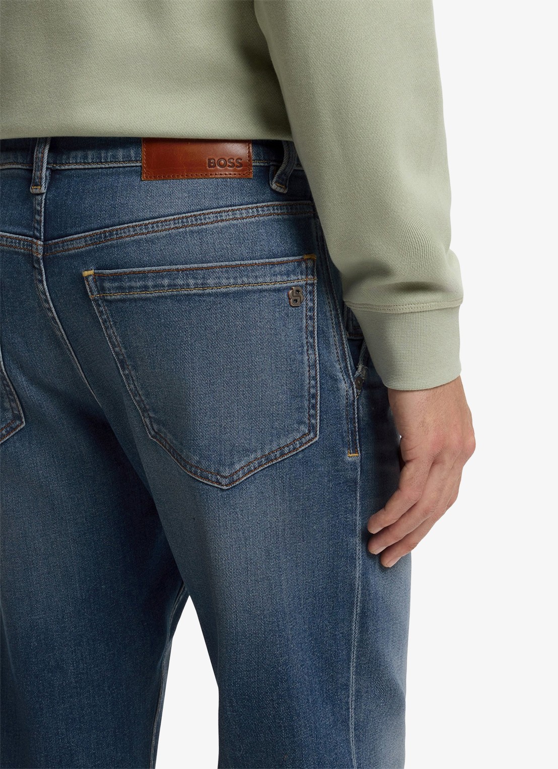 BOSS Straight leg jeans met steekzakken - detail 5 denim