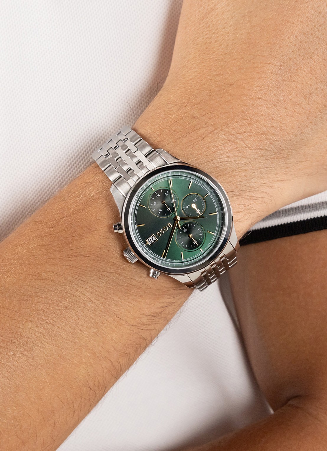 BOSS Stratus horloge HB1514330  - voorkant 2 zilver