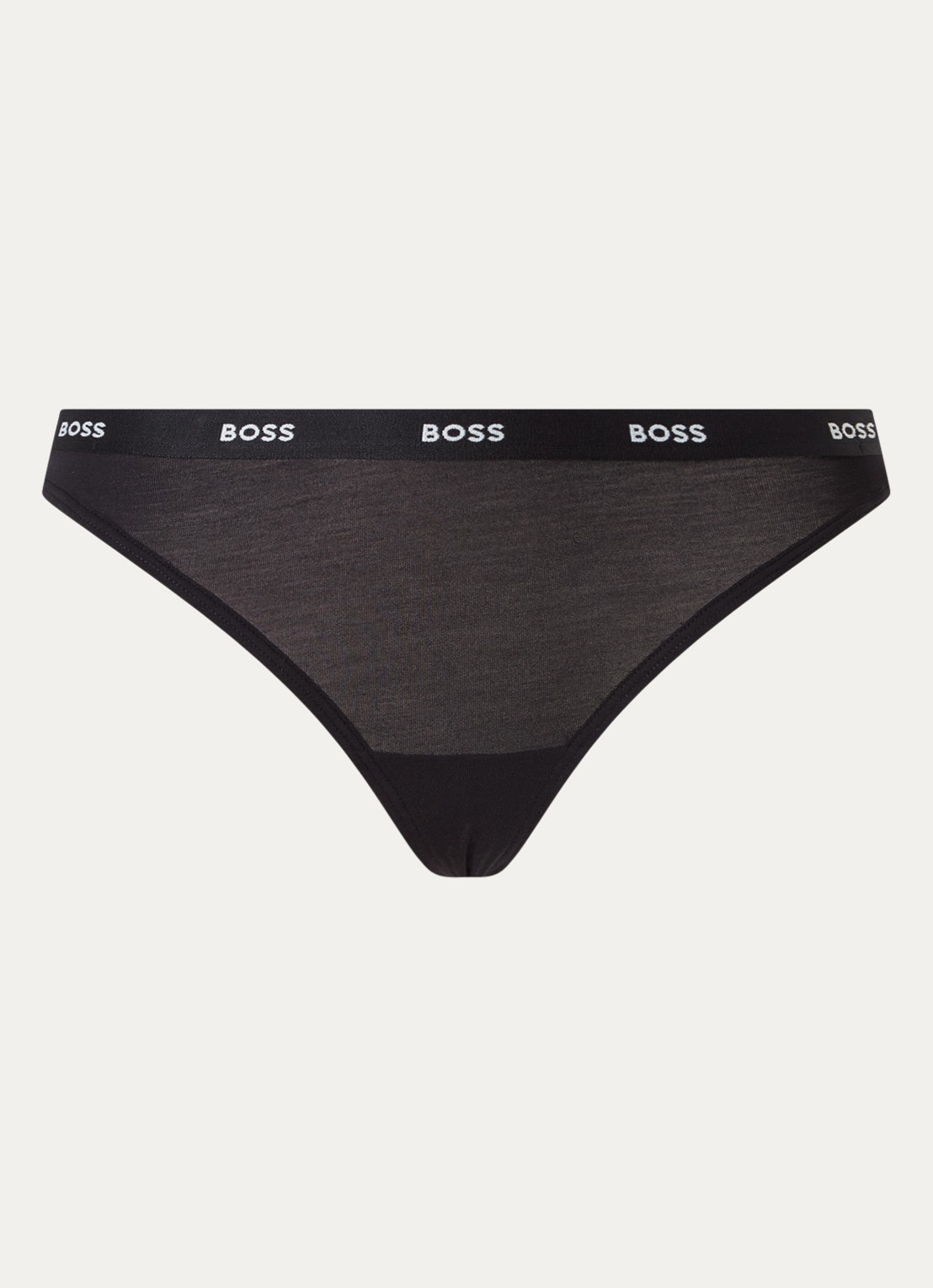 BOSS String met logoband - voorkant zwart