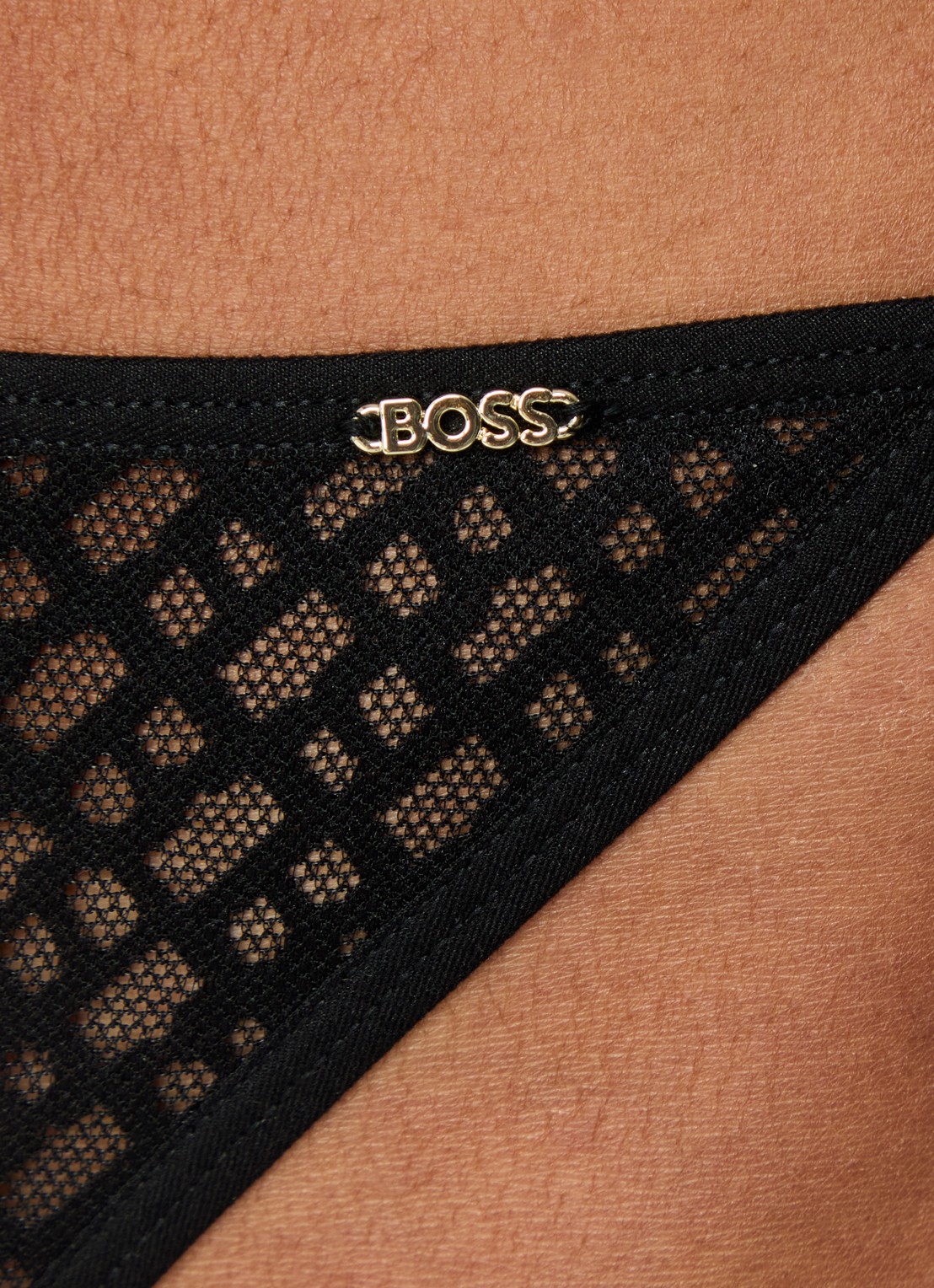 BOSS String van kant - detail 3 zwart