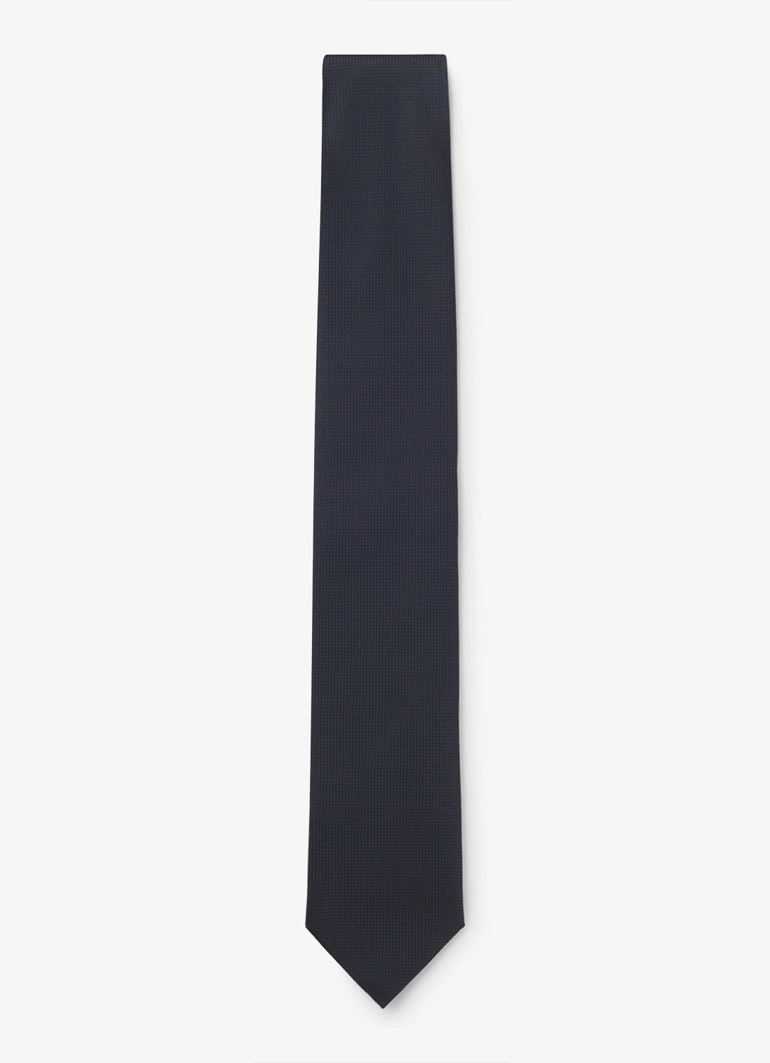 BOSS Stropdas in zijdeblend - voorkant 5 donkerblauw