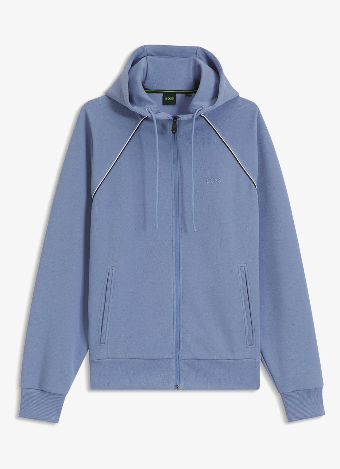 BOSS SW_Join Saggy sweatvest met logoborduring - voorkant 2 light/pastel blue-459 / blauw