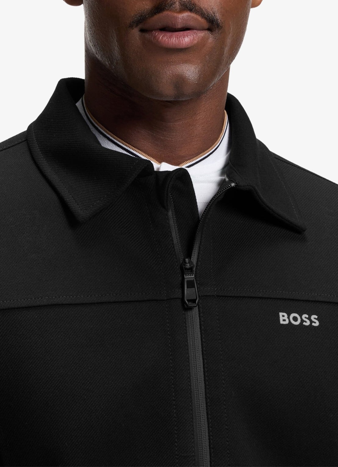 BOSS SW_Member sweatvest met steekzakken - detail 5 black-001 / zwart
