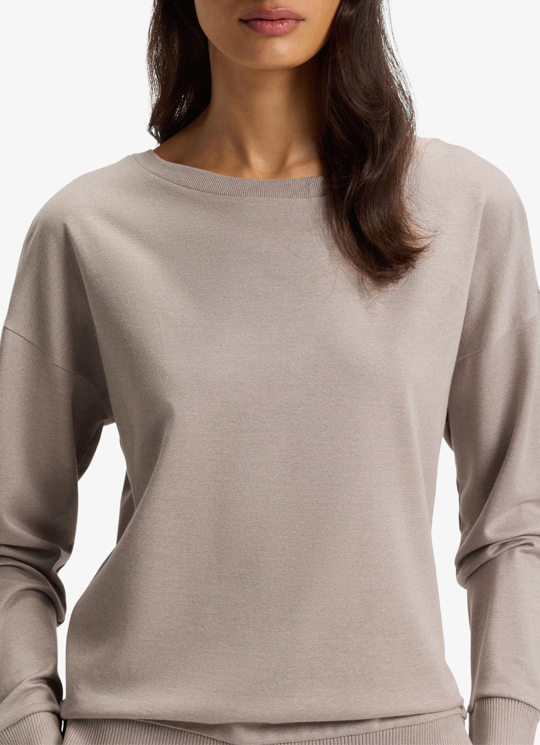BOSS Sweater met gemêleerd dessin  - detail 2 beige