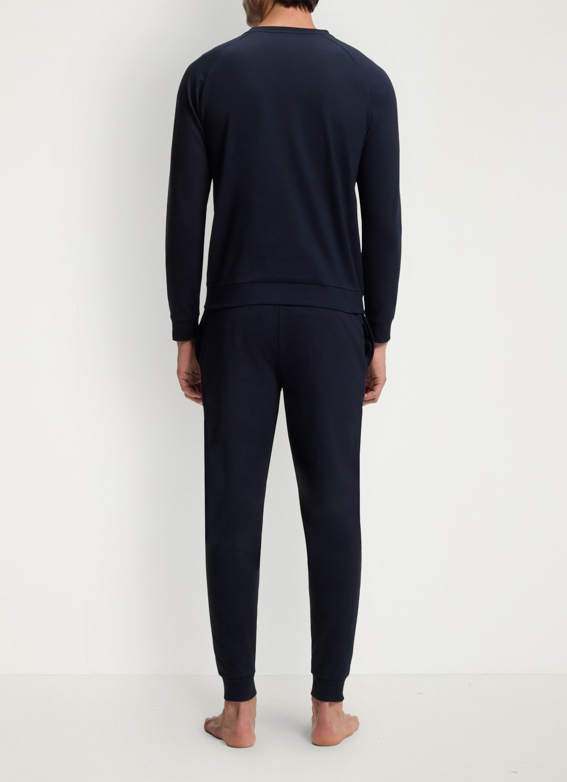 BOSS Sweater met logo - achterkant 3 donkerblauw