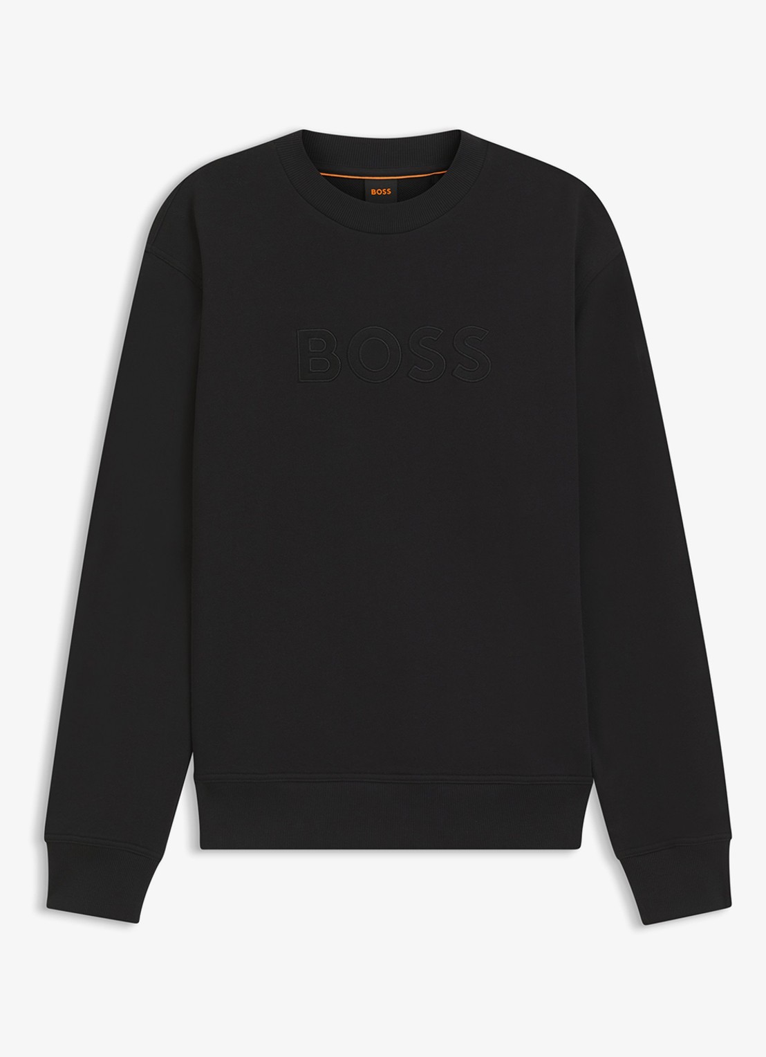 BOSS Sweater met logo - voorkant 2 zwart