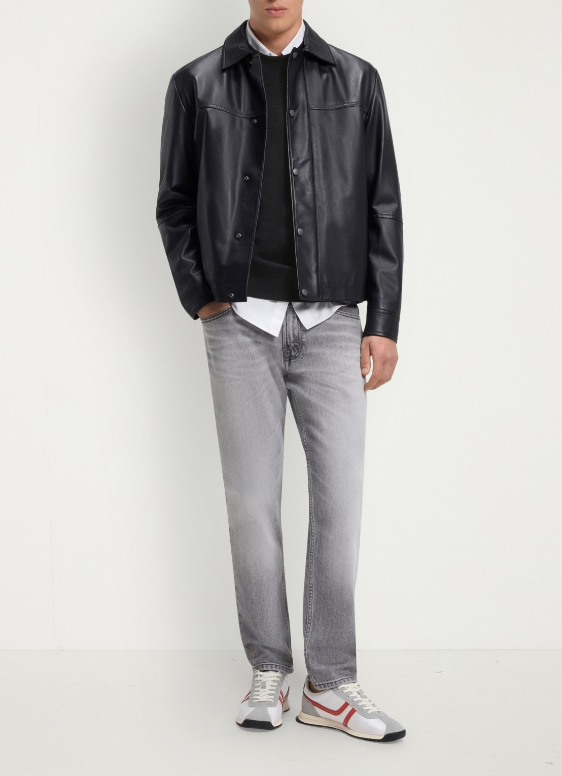 BOSS Sweater met logo - voorkant 3 zwart