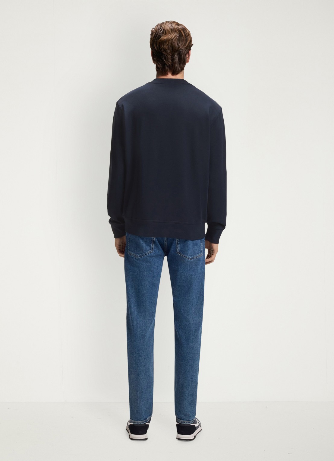 BOSS Sweater met logo - achterkant blauw