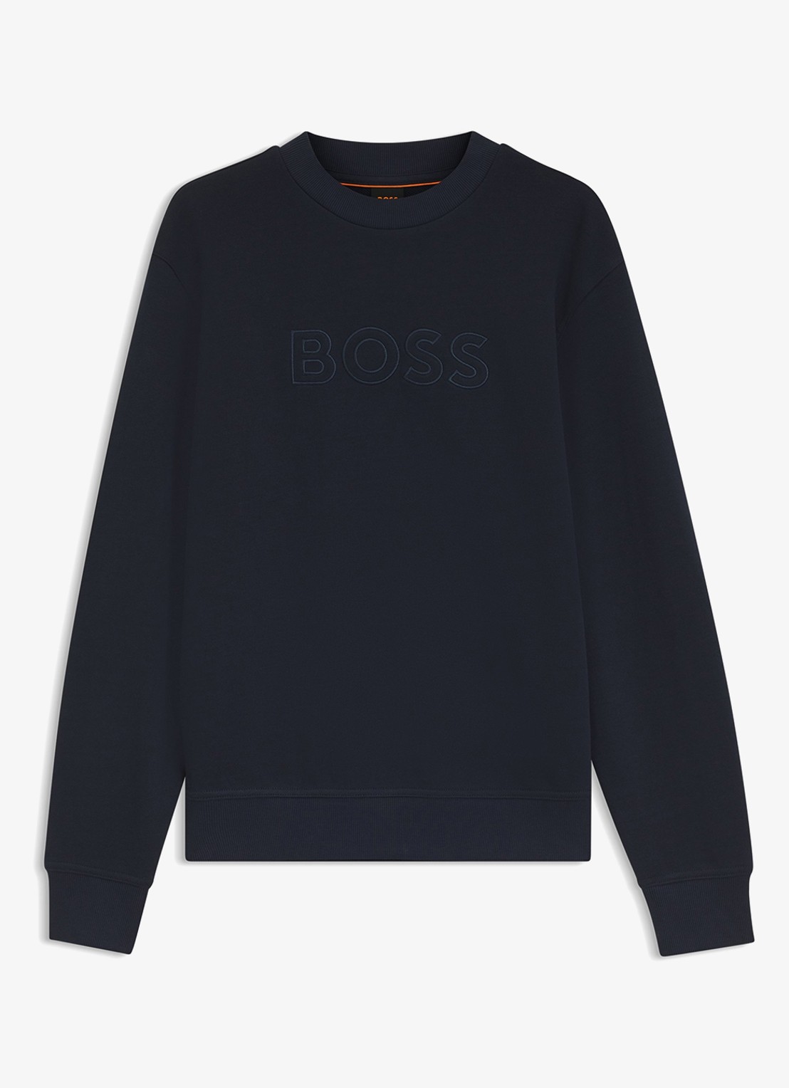 BOSS Sweater met logo - voorkant blauw