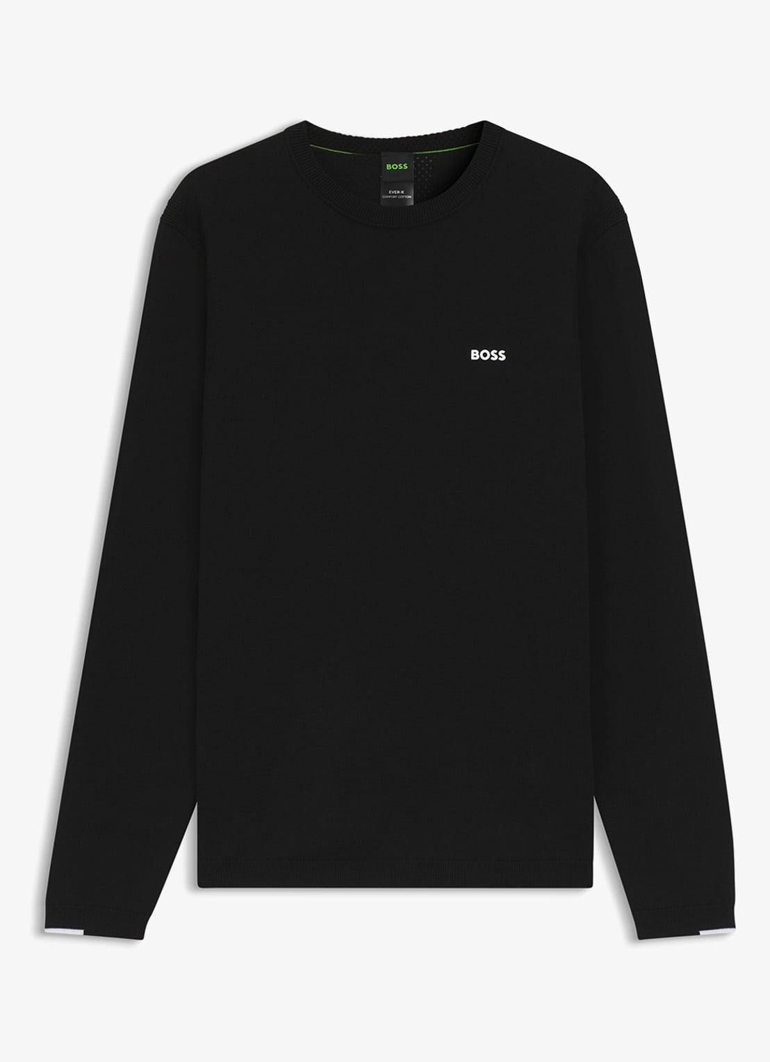 BOSS Sweater met logo - voorkant 4 zwart