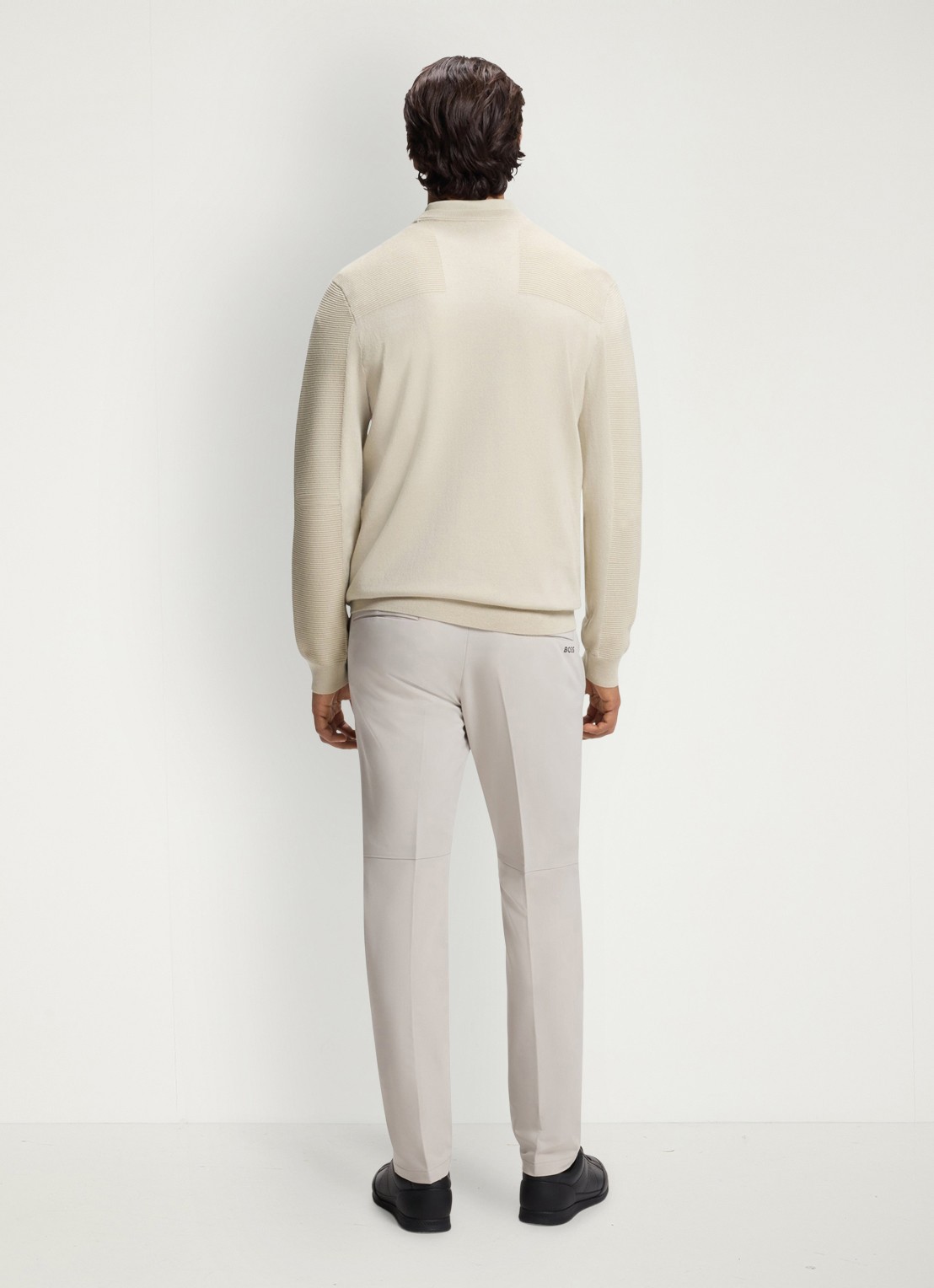 BOSS Sweater met logo - achterkant 5 beige