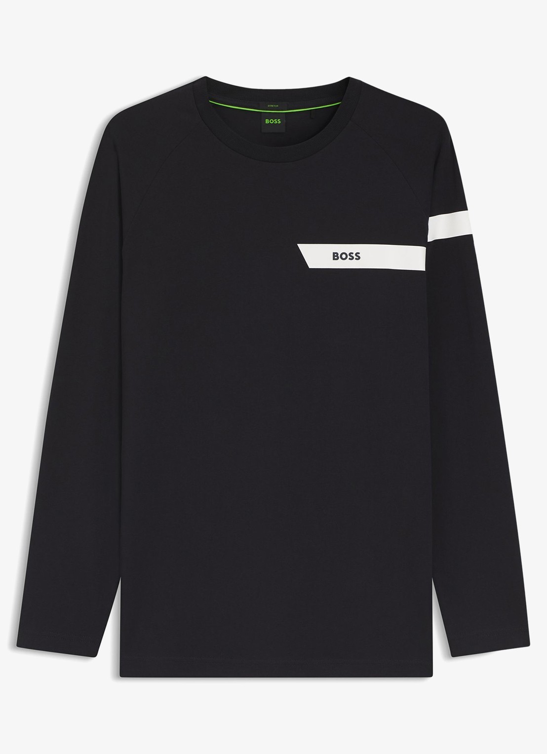 BOSS Sweater met logo - voorkant donkerblauw