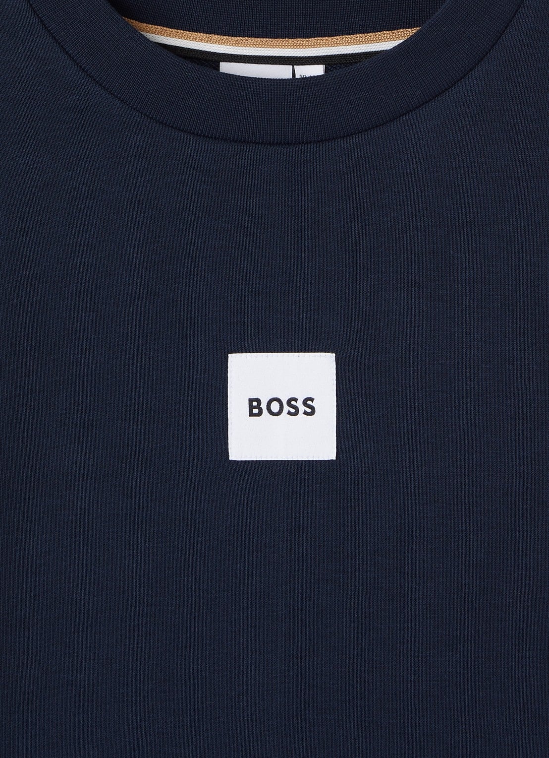BOSS Sweater met logo - detail 3 donkerblauw