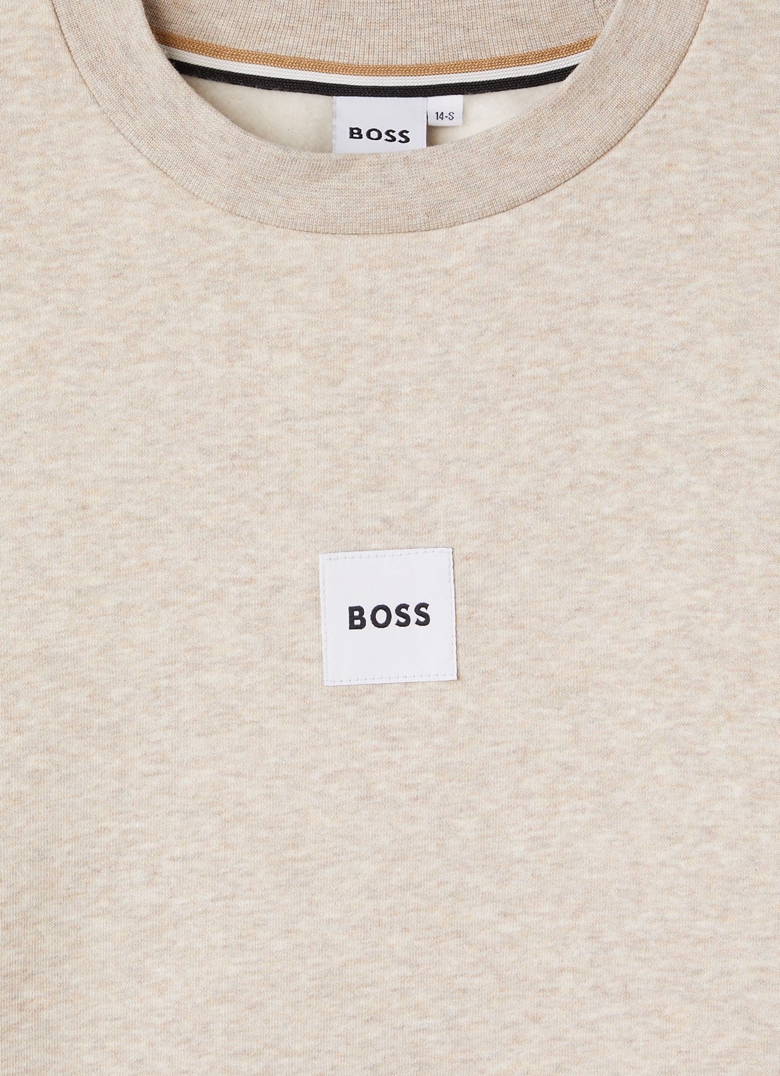 BOSS Sweater met logo - detail 3 beige