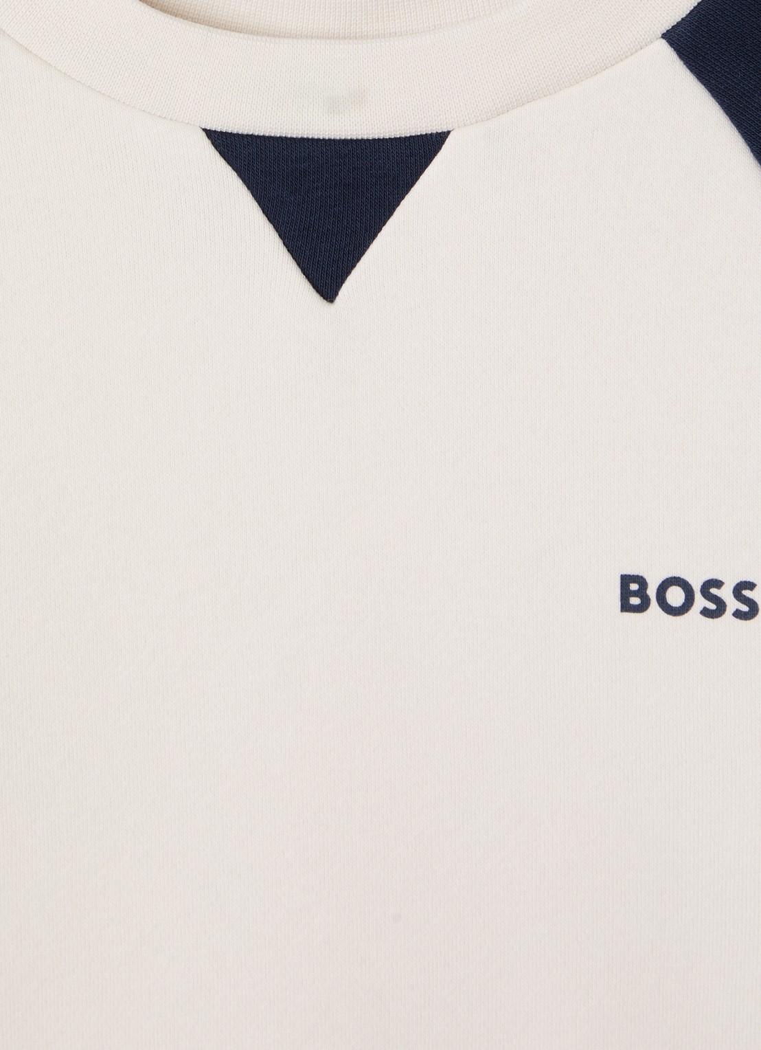 BOSS Sweater met logo - detail 3 ivoor