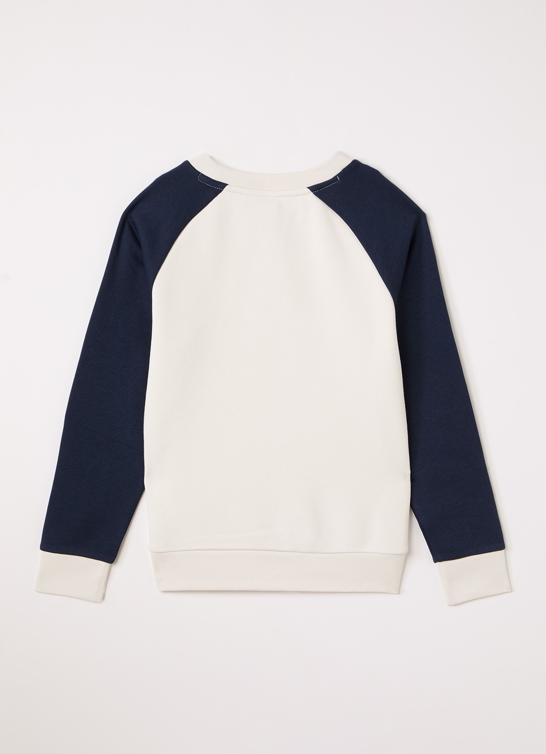 BOSS Sweater met logo - voorkant 2 ivoor